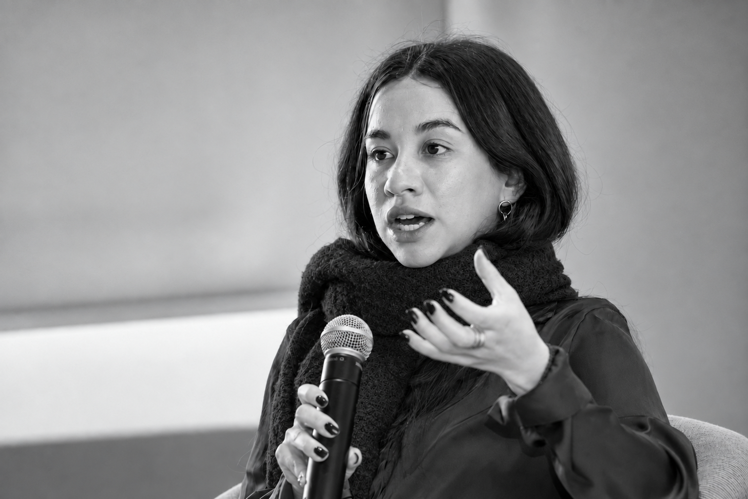 Sofía Bercheni durante una conversación pública